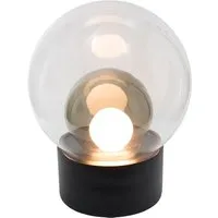 pulpo lampe de sol boule medium  - transparent/ gris fumé/ noir - noir