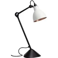 dcwéditions lampe de table lampe gras n°205 - noir - blanc / cuivre - rond