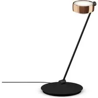 occhio lampe de table sento tavolo led  - 80 cm - e - rose doré - gauche - avec occhio air