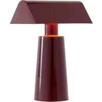 &tradition lampe de table à batterie caret mf1 - dark burgundy