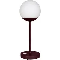 fermob lampe de table mooon! h 41 cm max - b9 cerise noire