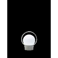brokis lampe sur batterie sfera portable small - opale - gris - acier inoxydable brossé