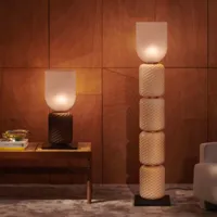 lampadaire en verre soufflé ficupala, conçu par cassina