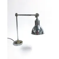 lumière de travail chrome industriel vintage par agi, années 1930 - lampe machiniste table articulée grande bureau chromée
