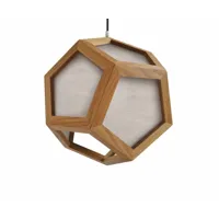 lampe dodécaèdre en bois géométrique, lumière noyer naturel, applique contemporaine, luminaire fait main, lampe à main personnalisable