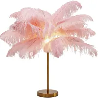 lampe plumes roses kare design