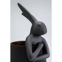 lampe animal lapin noire 50cm doré kare design