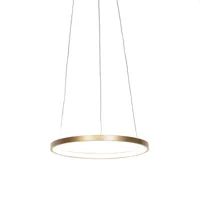lampe à suspension anneau moderne or 40 cm avec led - anella