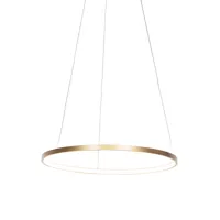 lampe à suspension anneau moderne or 60 cm avec led - anella