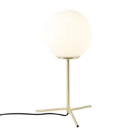 lampe de table art déco en laiton avec verre opale 45,5 cm - pallon