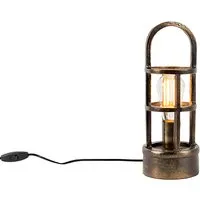 lampe de table art déco en bronze 35 cm - kevie