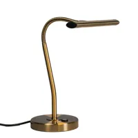 lampe de table art déco en bronze avec led - tableau