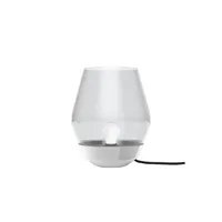 bowl lampe de table acier inox/verre fumé - new works