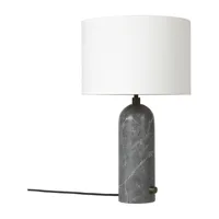 gravity lampe de large petite marbre gris/blanc - gubi
