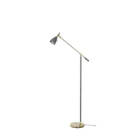 frank 2.0 lampadaire gris chaud/laiton dimmable - belid