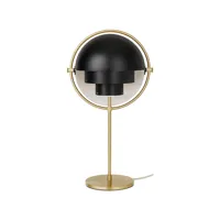 multi-lite lampe de table brass/black - gubi
