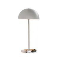 garda lampe de table white/chrom rechageable - dyberglarsen