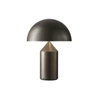 atollo lampe de table large satin bronze - oluce