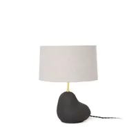 hebe lampe de table small black/natural - ferm living