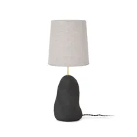 hebe lampe de table medium black/natural - ferm living