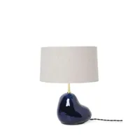 hebe lampe de table small deep blue/natural - ferm living