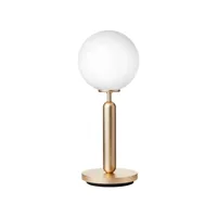miira lampe de table brass/opal white - nuura