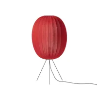 knit-wit 65 high oval lampadaire medium maple red - made by hand