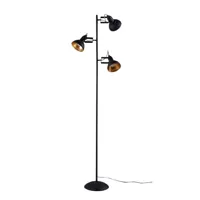 lilly lampadaire black/gold - lindby
