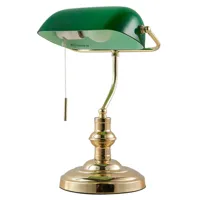 milenka lampe de table polished brass/green - lindby