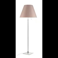 costanza lampadaire avec variateur aluminium/rose pâle - luceplan