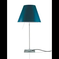 costanza lampe de table avec variateur aluminium/bleu pétrole - luceplan