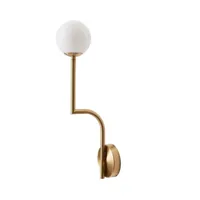 pholc - mobil 46 applique murale hardwired brass/opal pholc