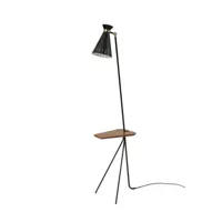 warm nordic - cone lampadaire w/table black noir