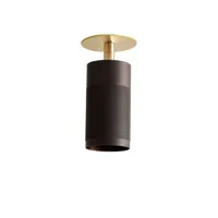 thorup copenhagen - patrone recessed plafonnier w/coverplate browned brass