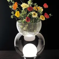 giova grand-lampe à poser/vase verre h59cm