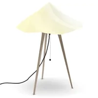 chantilly-lampe à poser trépied bois h65cm