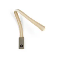 flexiled-applique/liseuse flexible cuir/bronze avec interrupteur l60cm