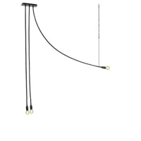 cravache-suspension 3 lumières caoutchouc/fibre de verre h131cm