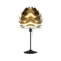 aluvia mini champagne-lampe à poser avec prise usb métal ø40cm
