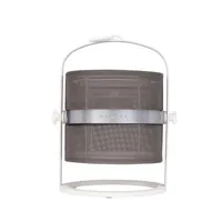 petite-lampe à poser/lanterne d'extérieur led solaire aluminium/textile h36cm