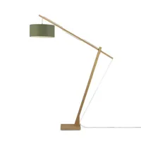 montblanc-lampadaire bambou/lin h207cm