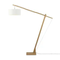 montblanc-lampadaire bambou/lin h207cm