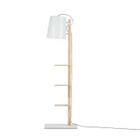 cambridge-lampadaire avec étagères métal/bois h168cm