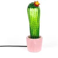 cactus sunrise-lampe à poser led cactus verre h44cm