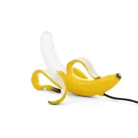 banana huey-lampe à poser led banane résine jaune h20cm