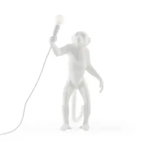 monkey-lampe à poser singe debout avec abat-jour h54cm