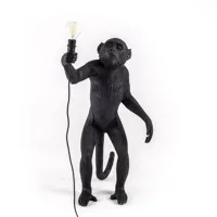 monkey-lampe à poser d'extérieur singe debout avec abat-jour h54cm