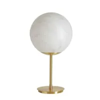 mineral-lampe à poser effet marbre polyéthylène/laiton h75cm