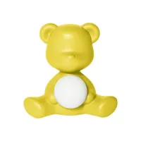 teddy girl-lampe led rechargeable ourson polyéthylène h32cm