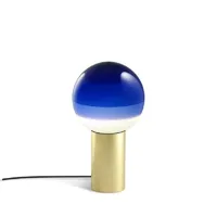 dipping light s-lampe à poser led variateur verre/métal h36cm